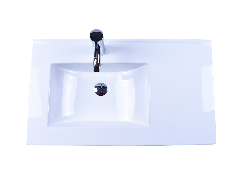 Ceramic Bathroom Vanity Above Counter Vessel Sink With Left And Right Bowl