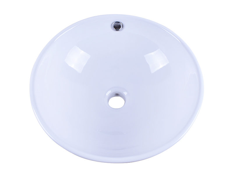 13x13 Round Bowl Above White Porcelain Ceramic Vessel Vanity Sink Art Basin